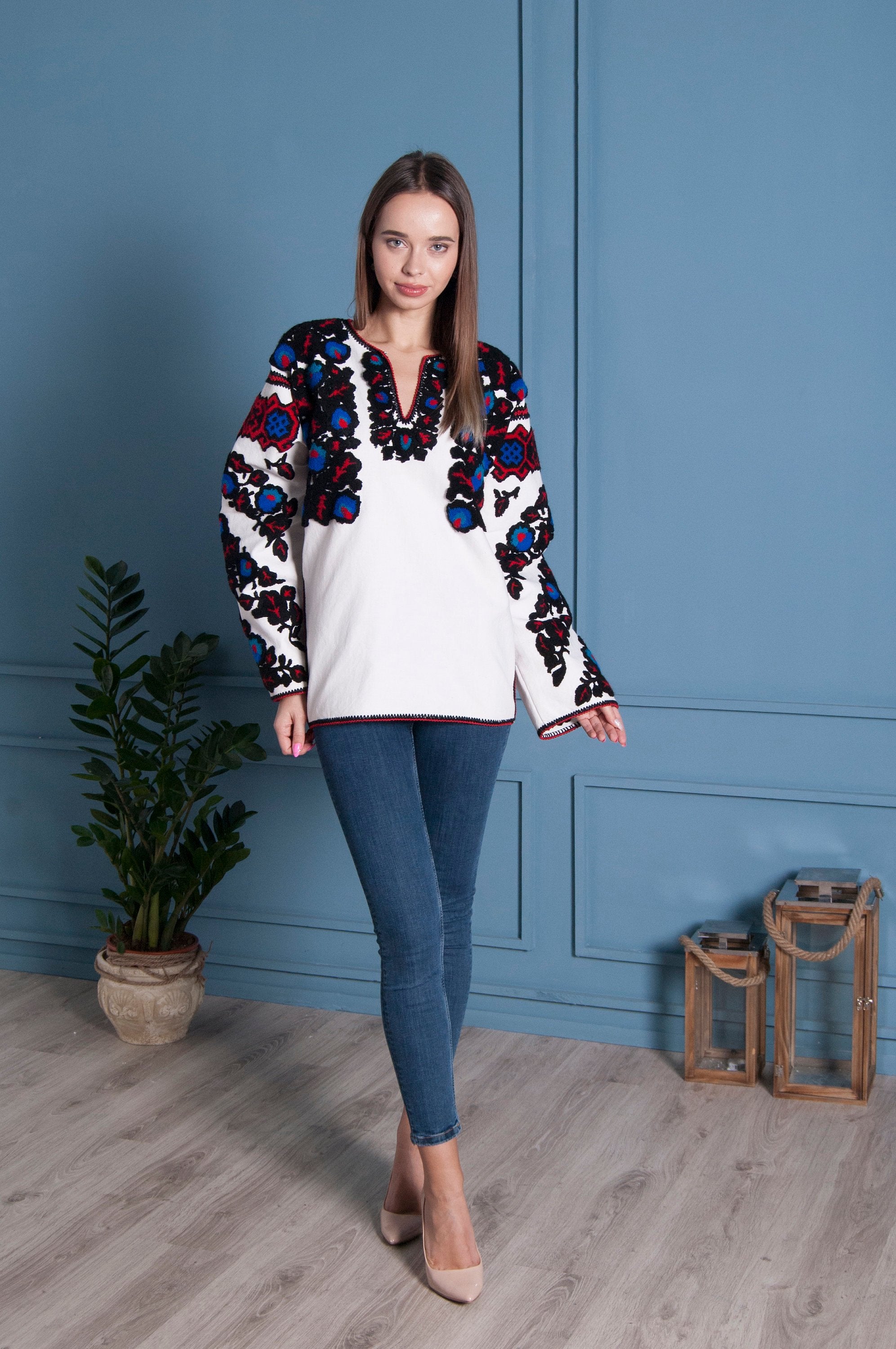 Ukrainian Vyshyvanka Blouse for Women
