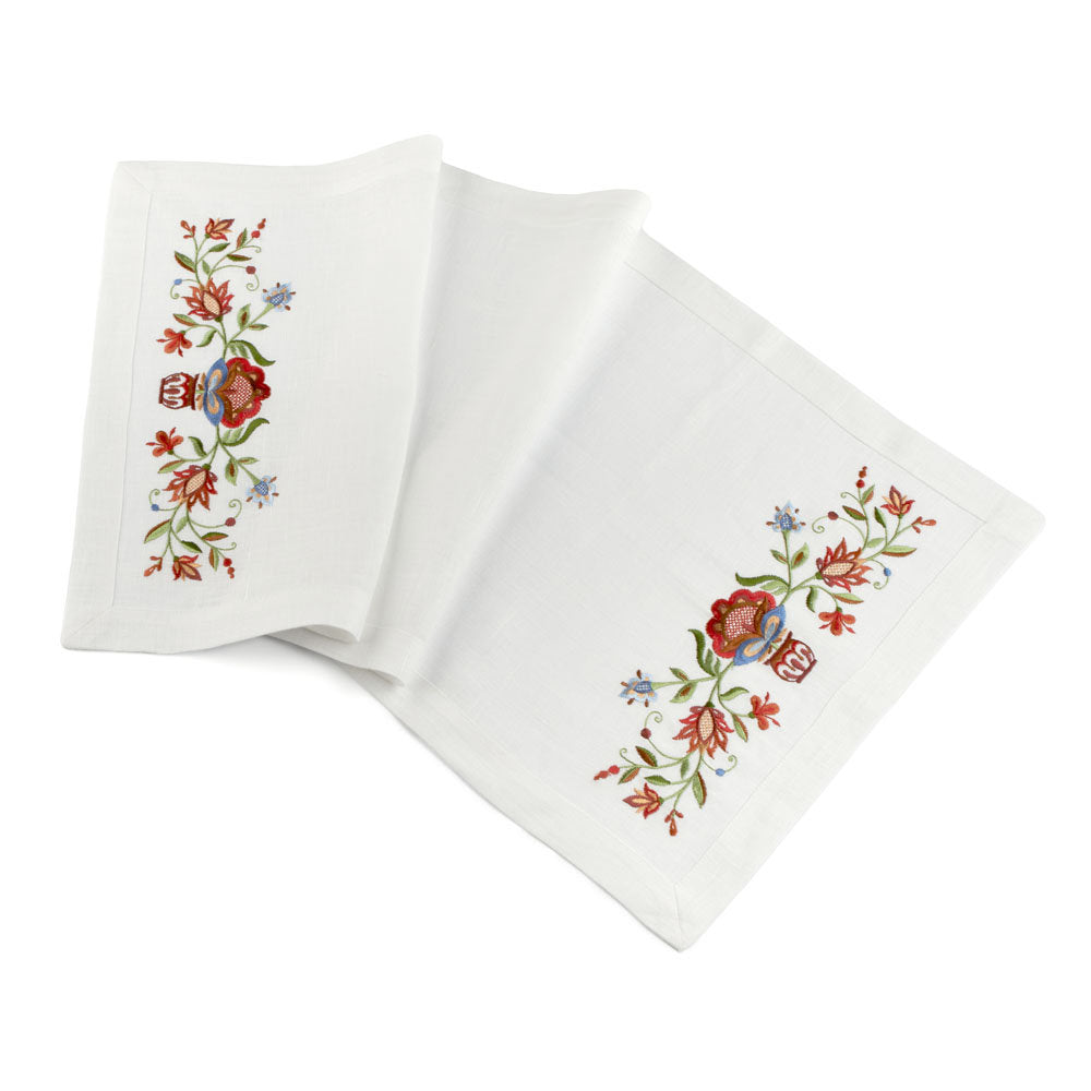 "Tree of Life" Ukrainian Embroidered Tablecloth - 90x40 cm