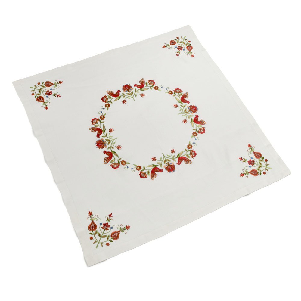 90x90 cm Tree of Life Ukrainian Embroidered Tablecloth