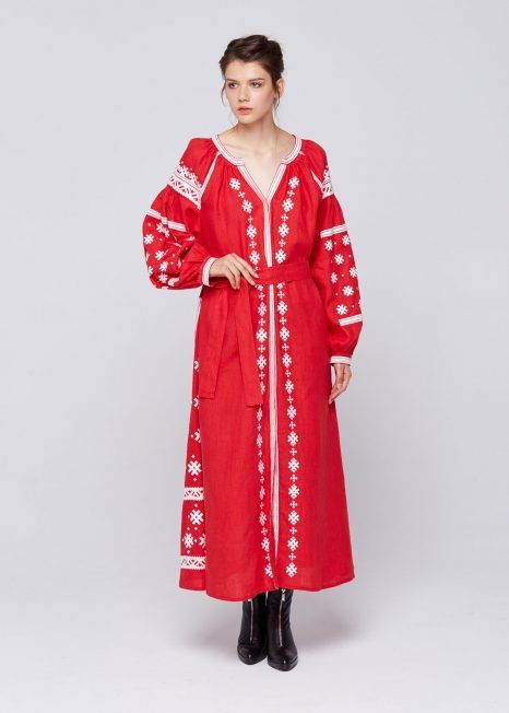Ukrainian Vyshyvanka Boho Dress for Women