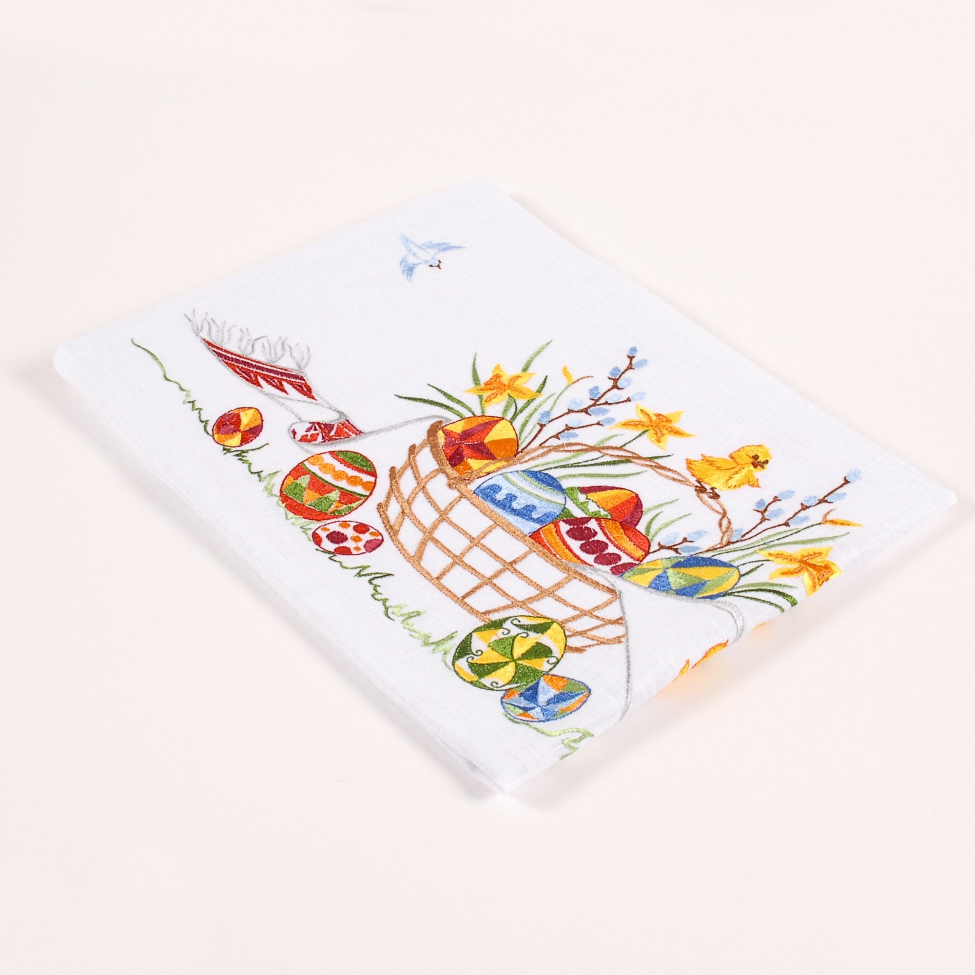 Embroidered Ukrainian Tablecloth - 140x140 cm for Easter