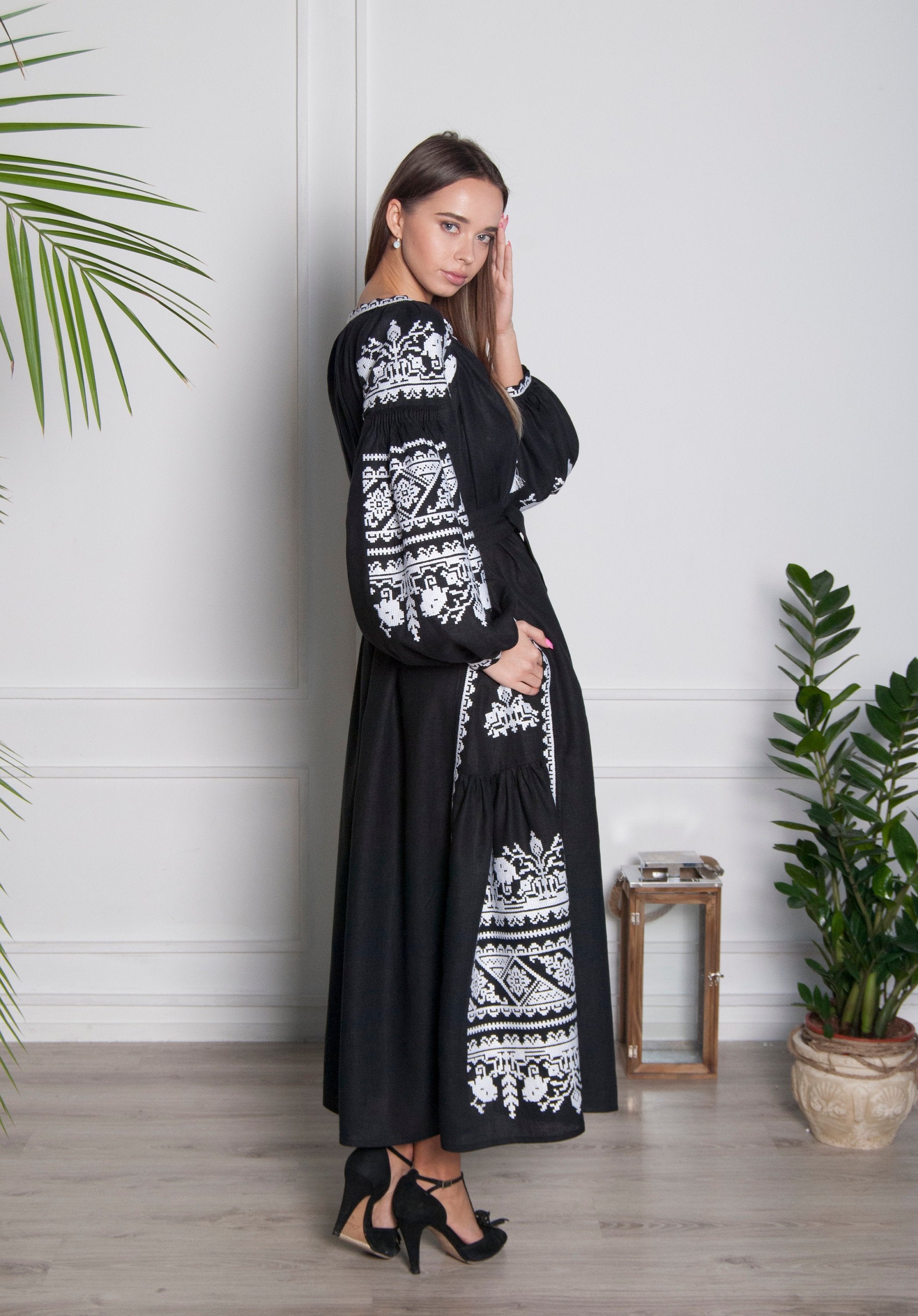 Ukrainian Vyshyvanka Dress - Traditional Embroidered Apparel