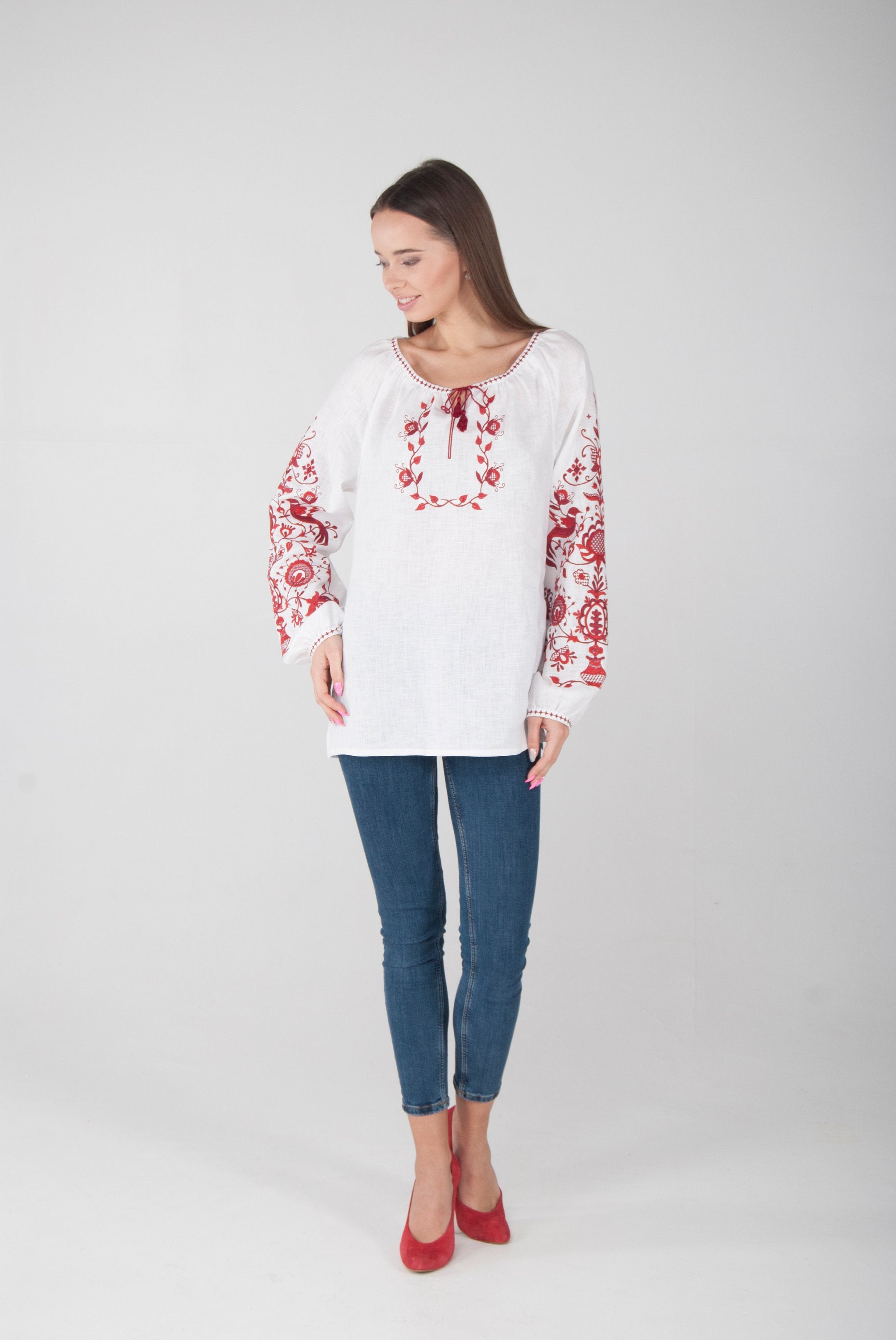 Ukrainian Vyshyvanka Blouse for Women
