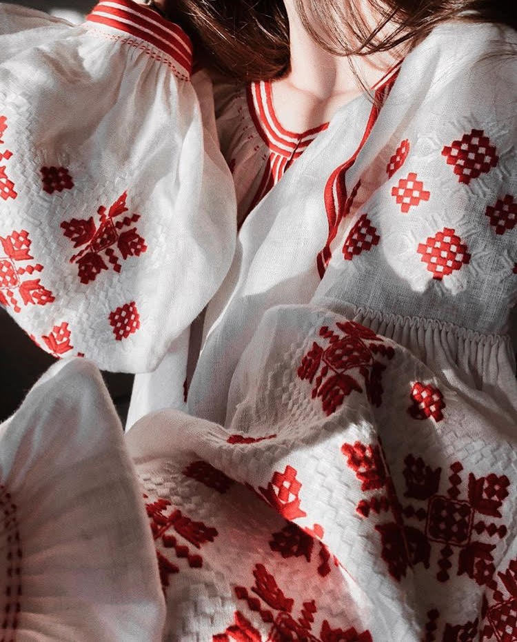 Ukrainian Vyshyvanka Blouse | Boho Embroidered Folk Top