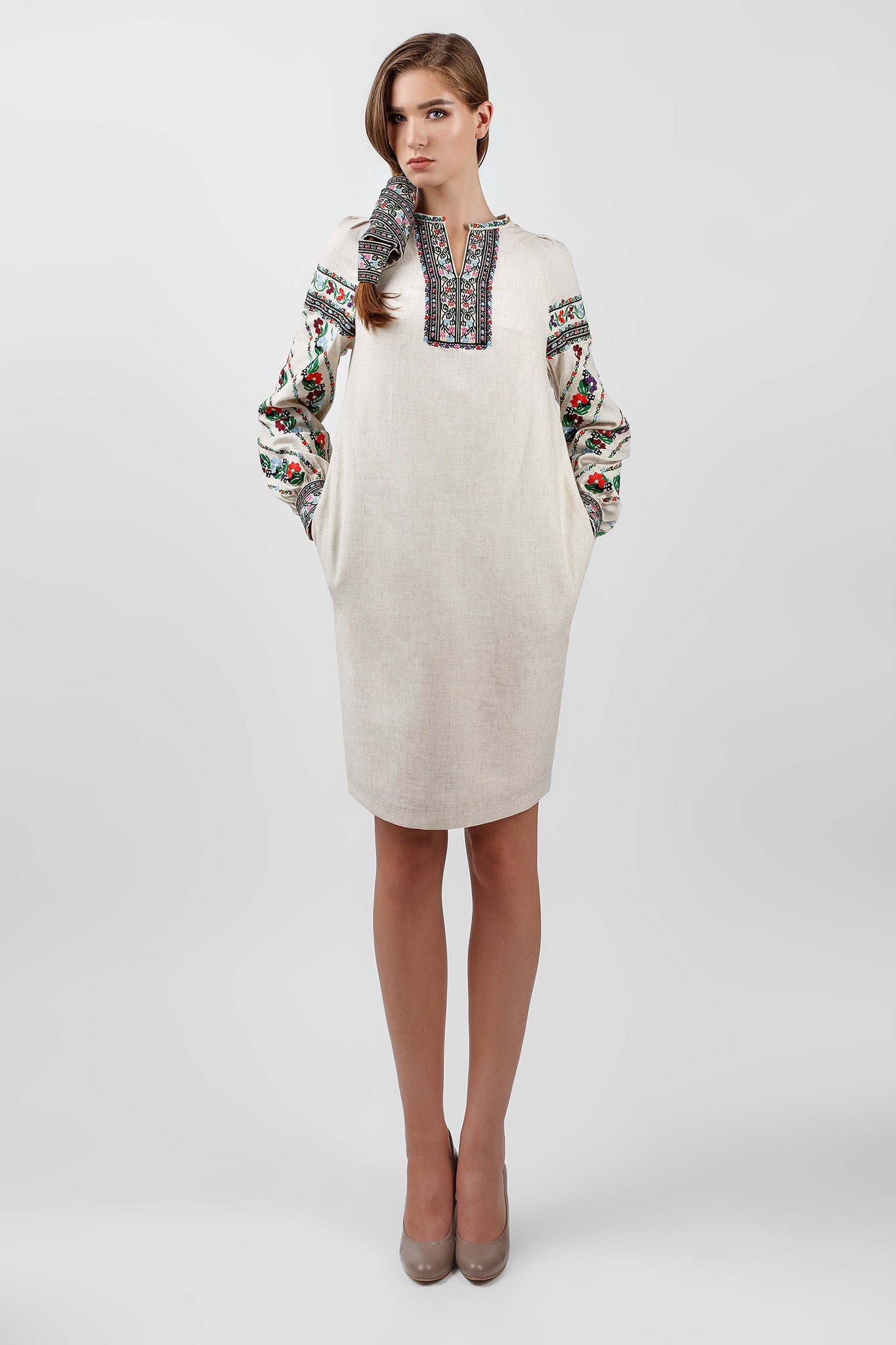 Ukrainian Vyshyvanka Dress - Traditional Embroidered Wear