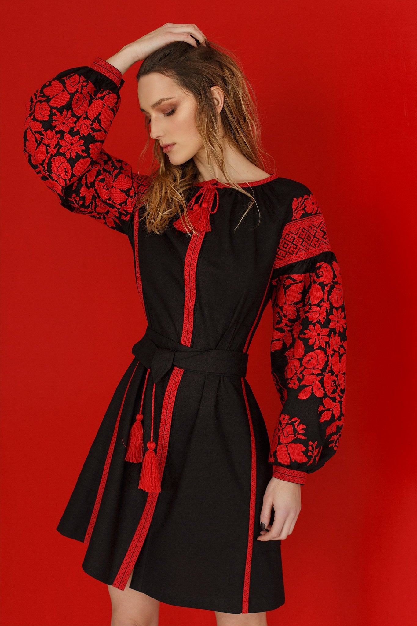 Ukrainian Vyshyvanka Boho Dress for Women