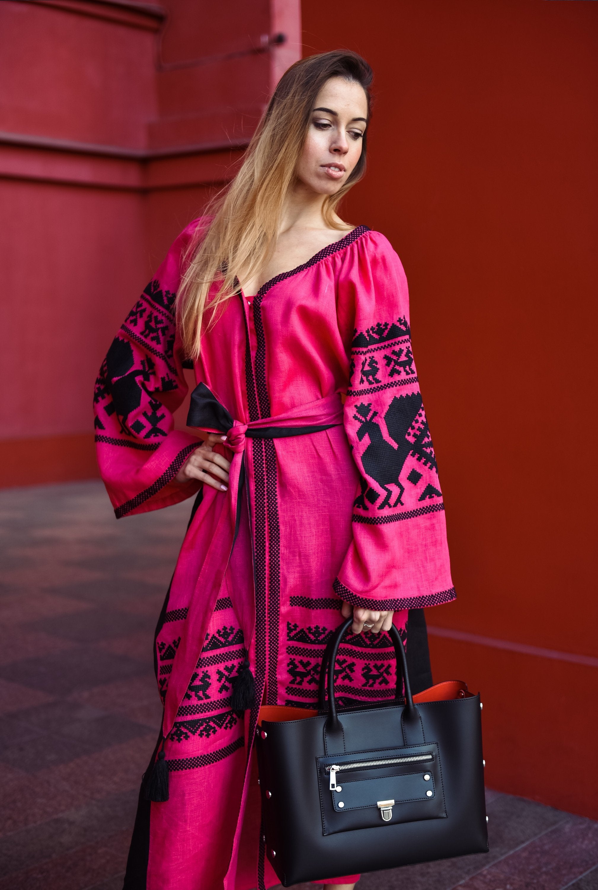 Ukrainian Vyshyvanka Boho Dress for Women