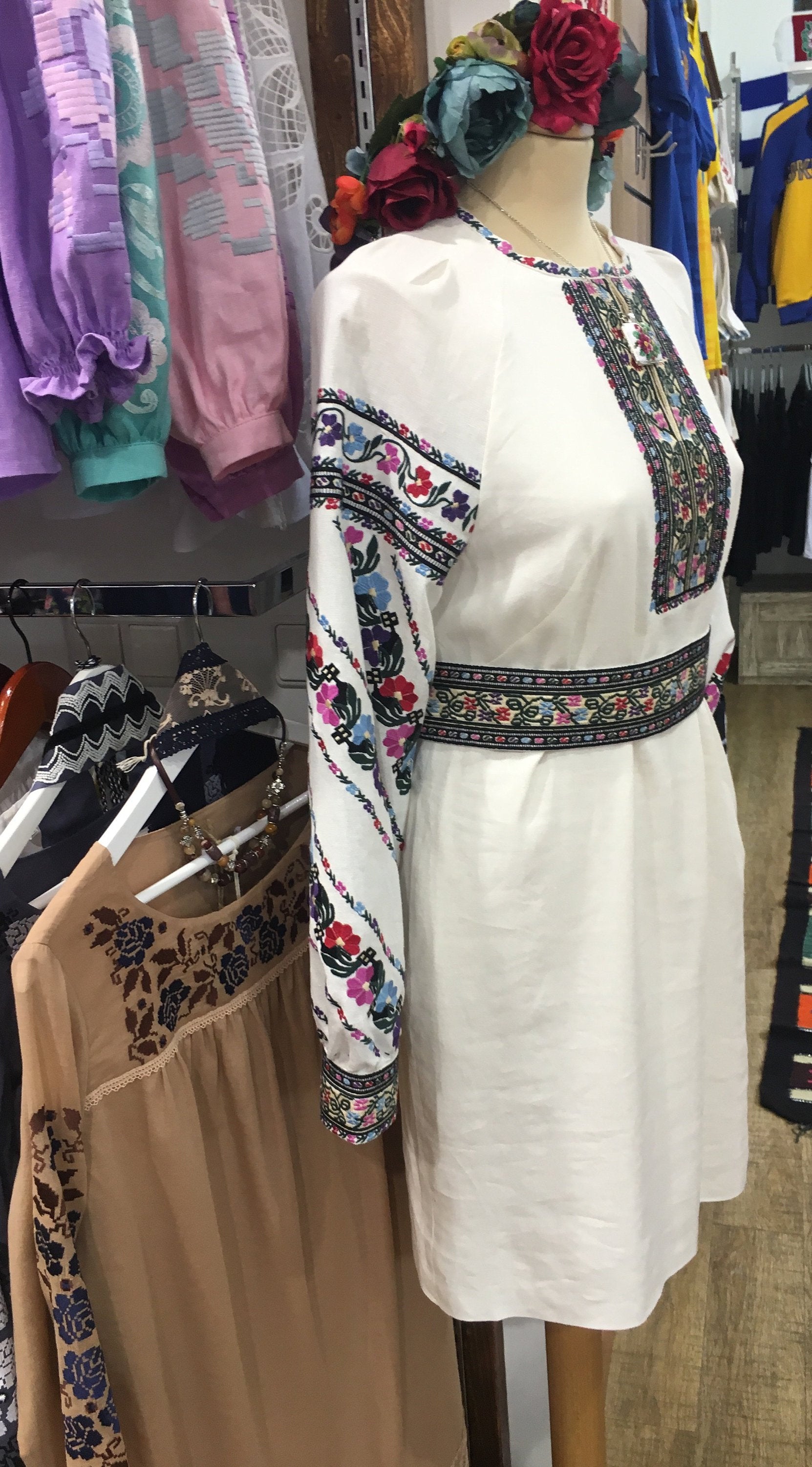 Ukrainian Vyshyvanka Dress - Traditional Embroidered Wear