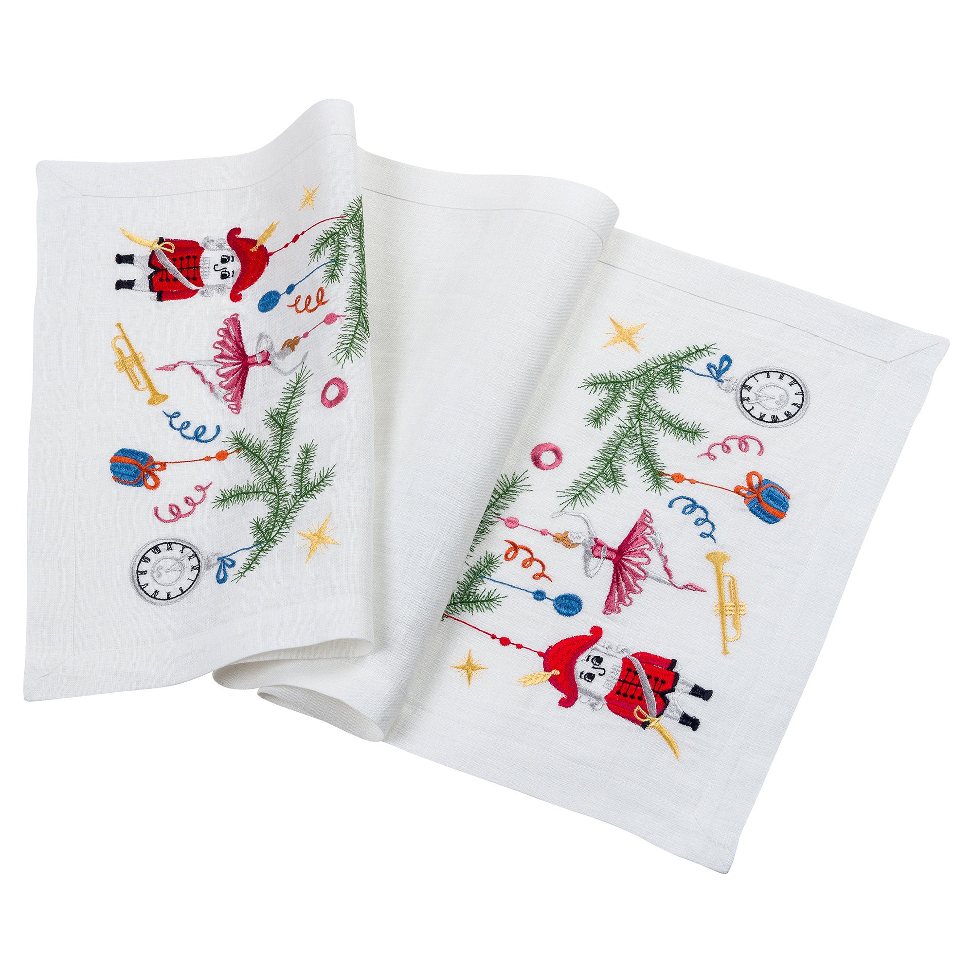 Ukrainian Embroidered Christmas Tablecloth - 90x40 cm