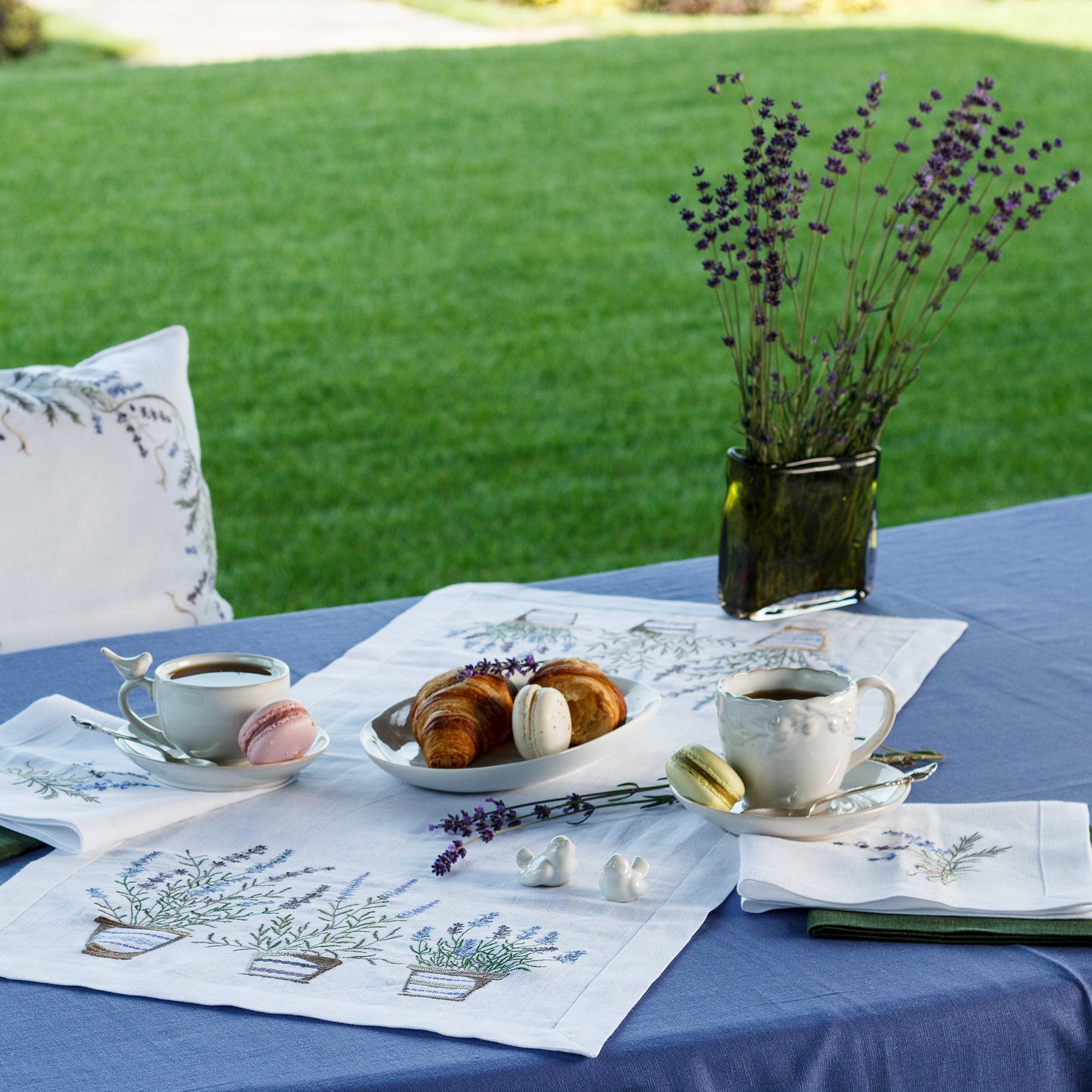 "Lavender" 90x40 CM Embroidered Ukrainian Tablecloth - Perfect for Easter and Mother’s Day