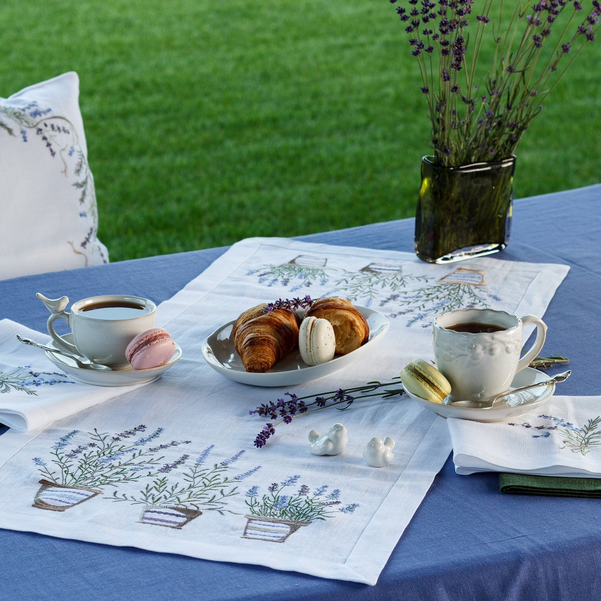 "Lavender" 90x40 CM Embroidered Ukrainian Tablecloth - Perfect for Easter and Mother’s Day