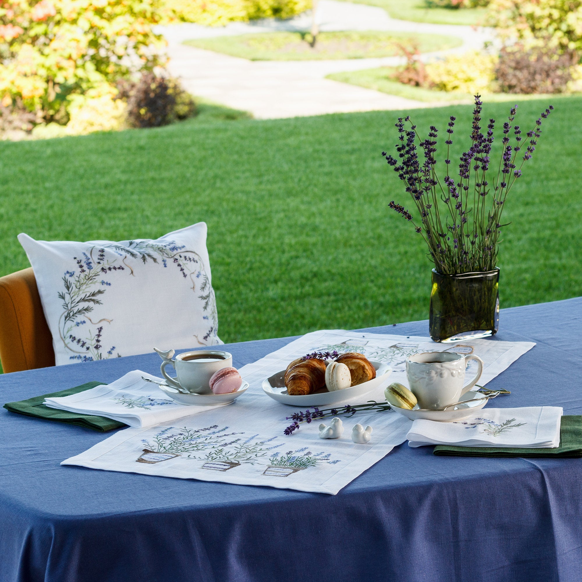 "Lavender" 90x40 CM Embroidered Ukrainian Tablecloth - Perfect for Easter and Mother’s Day