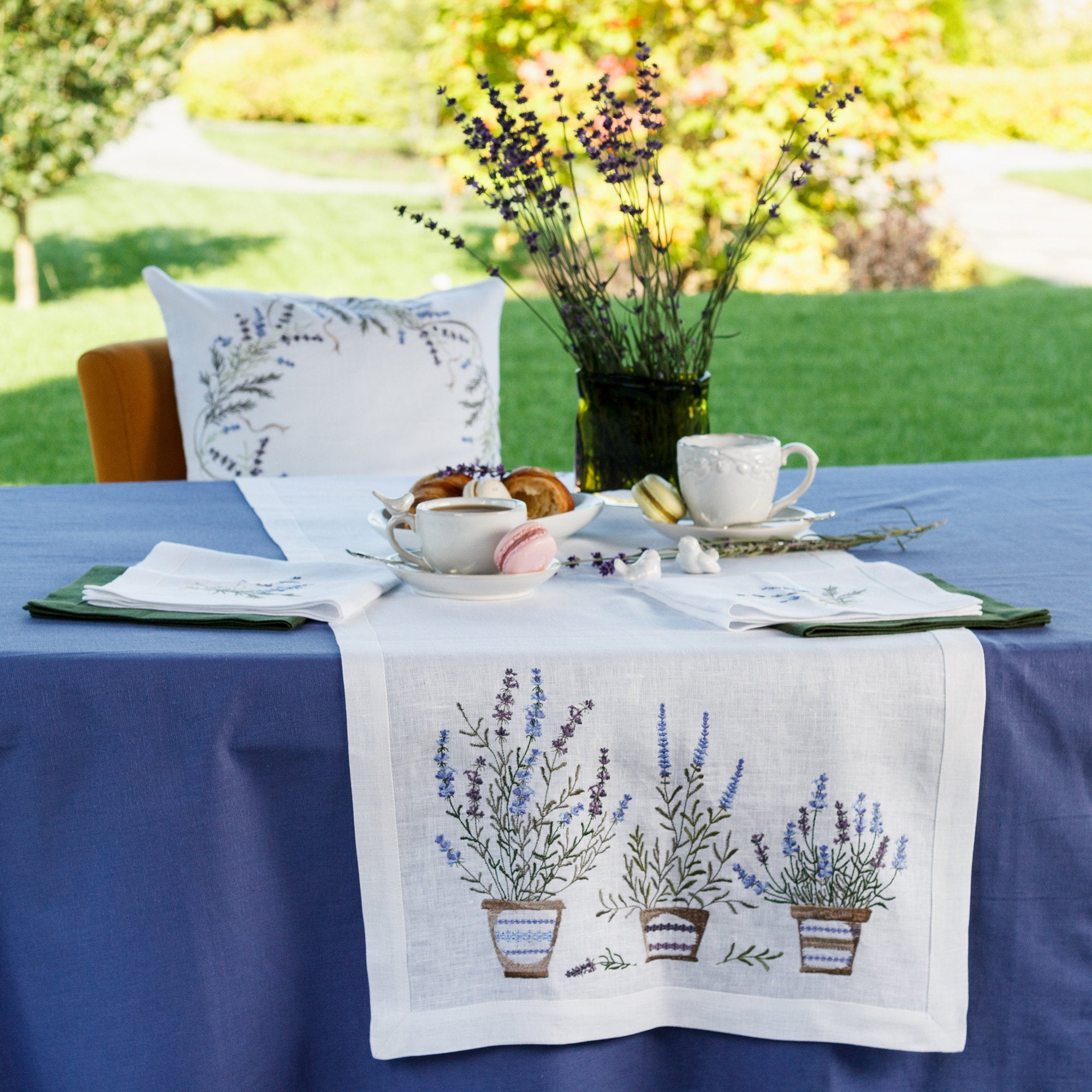 "Lavender" 90x40 CM Embroidered Ukrainian Tablecloth - Perfect for Easter and Mother’s Day