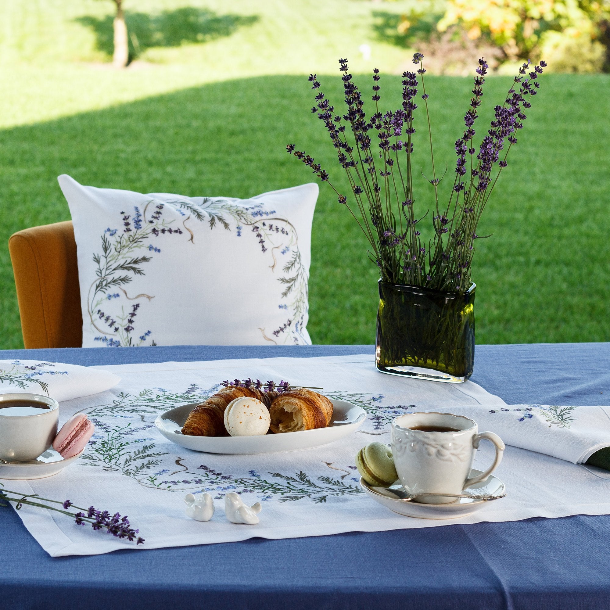 "Lavender" 90x90 CM Ukrainian Embroidered Tablecloth