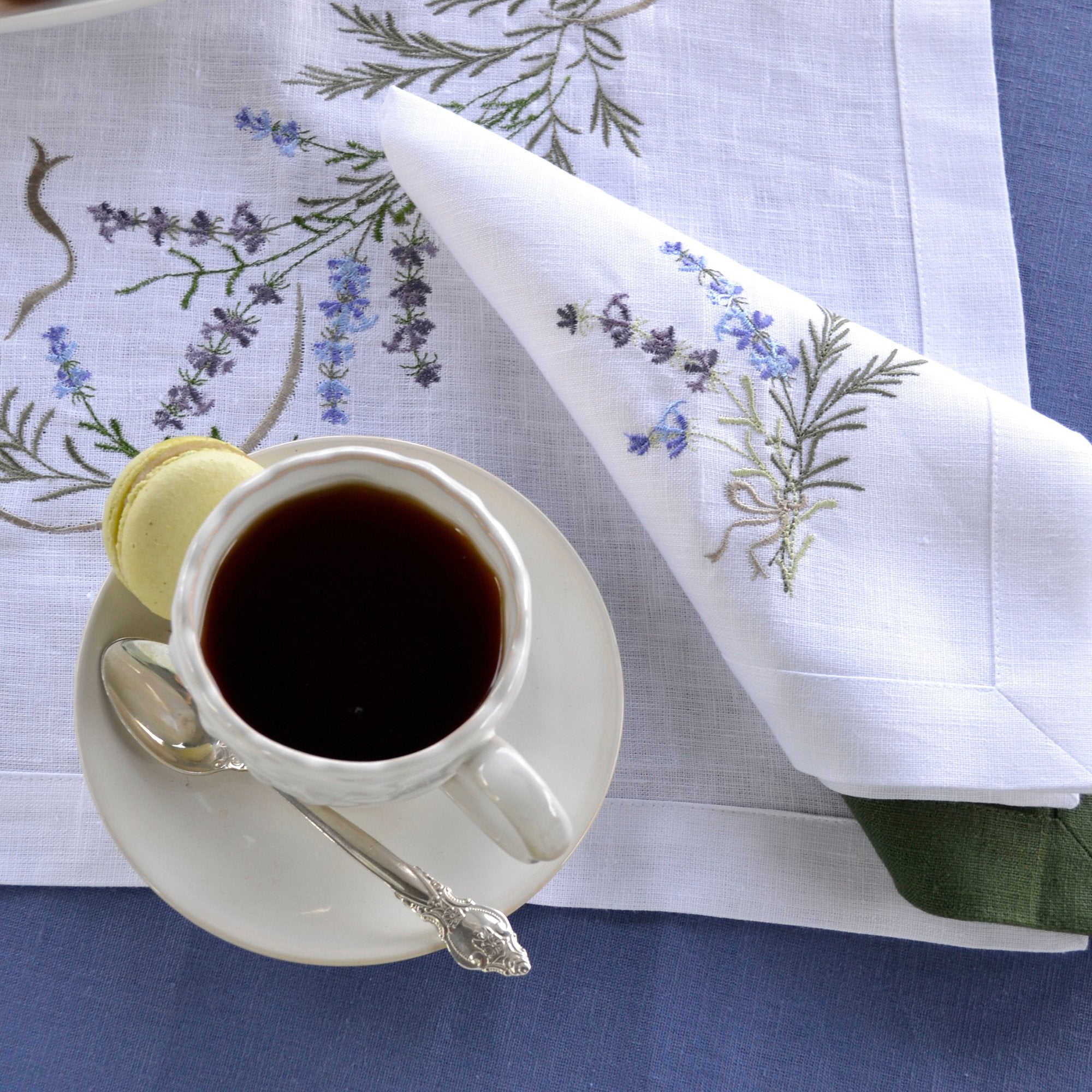 "Lavender" 90x90 CM Ukrainian Embroidered Tablecloth