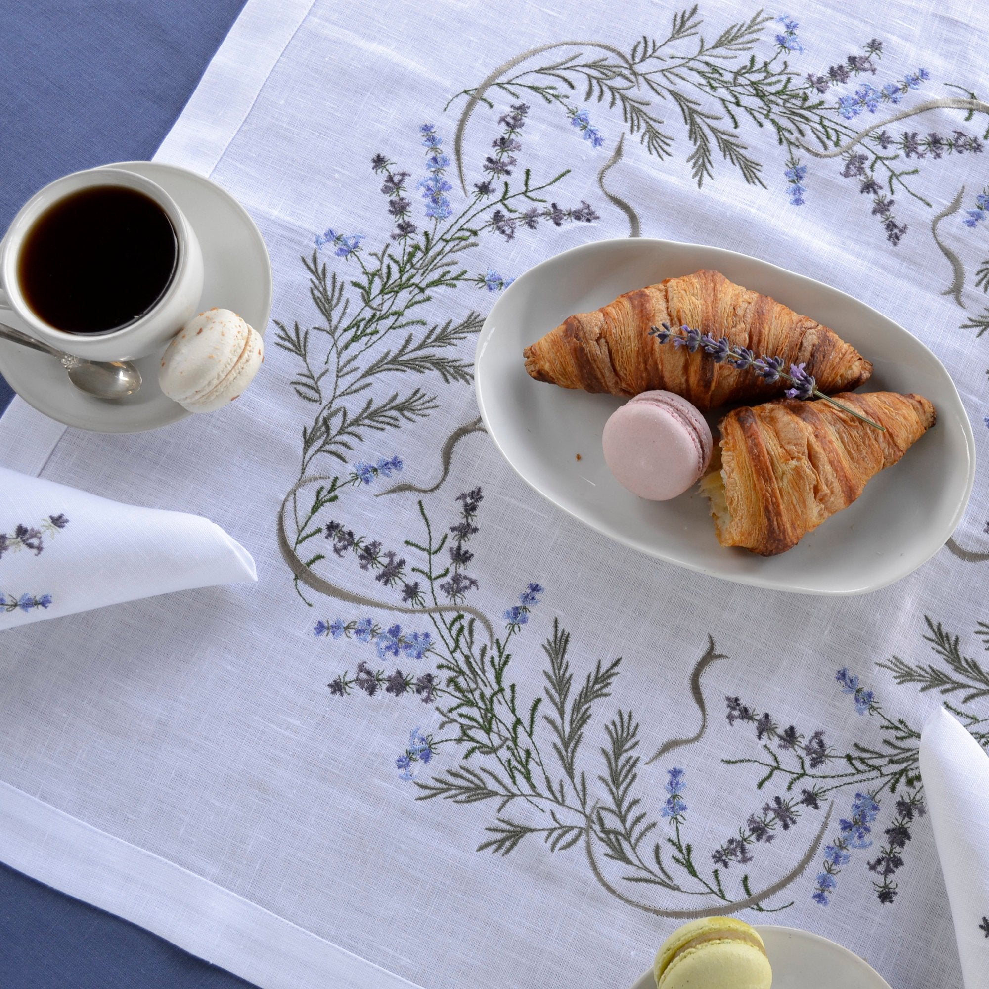 "Lavender" 90x90 CM Ukrainian Embroidered Tablecloth