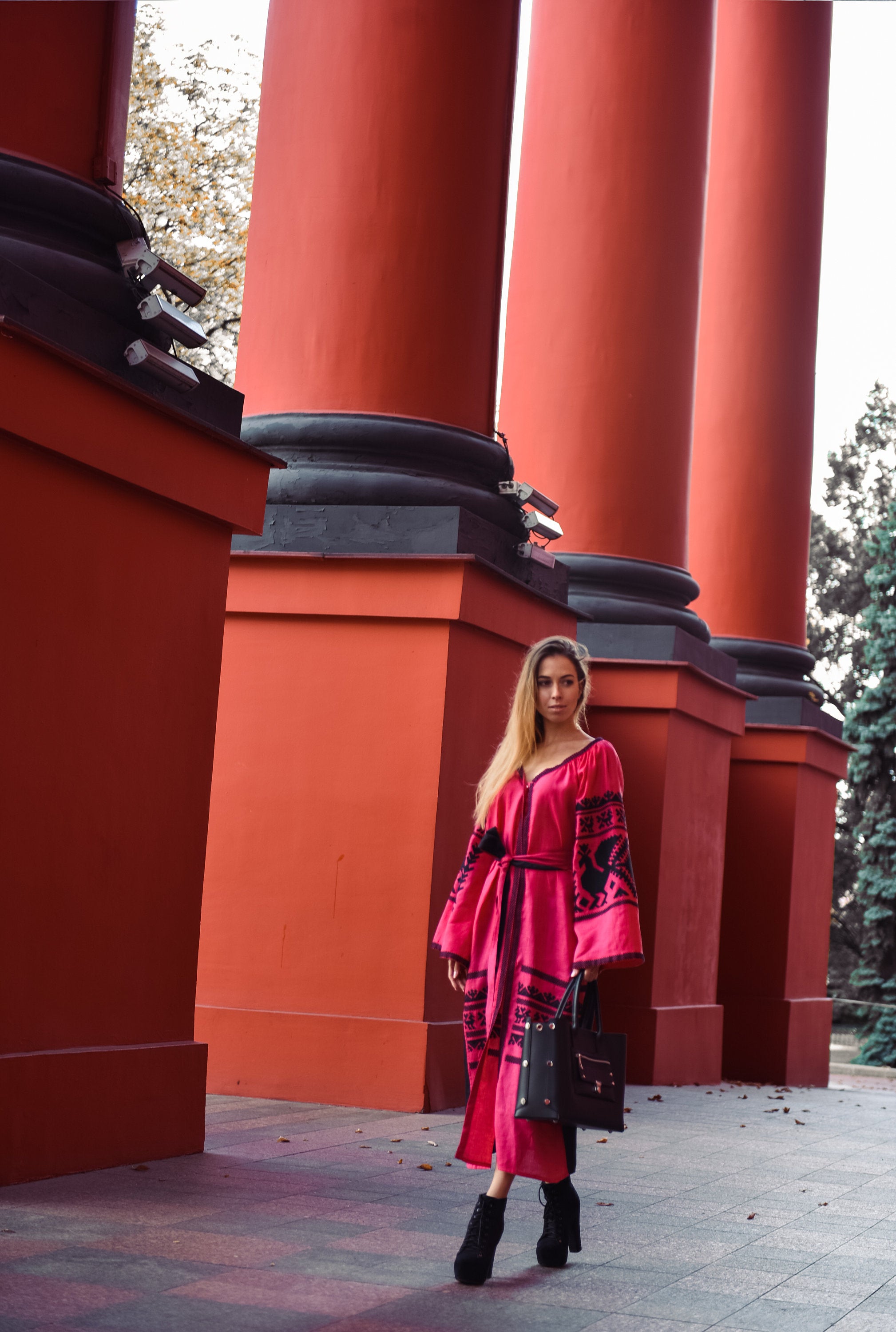 Ukrainian Vyshyvanka Boho Dress for Women