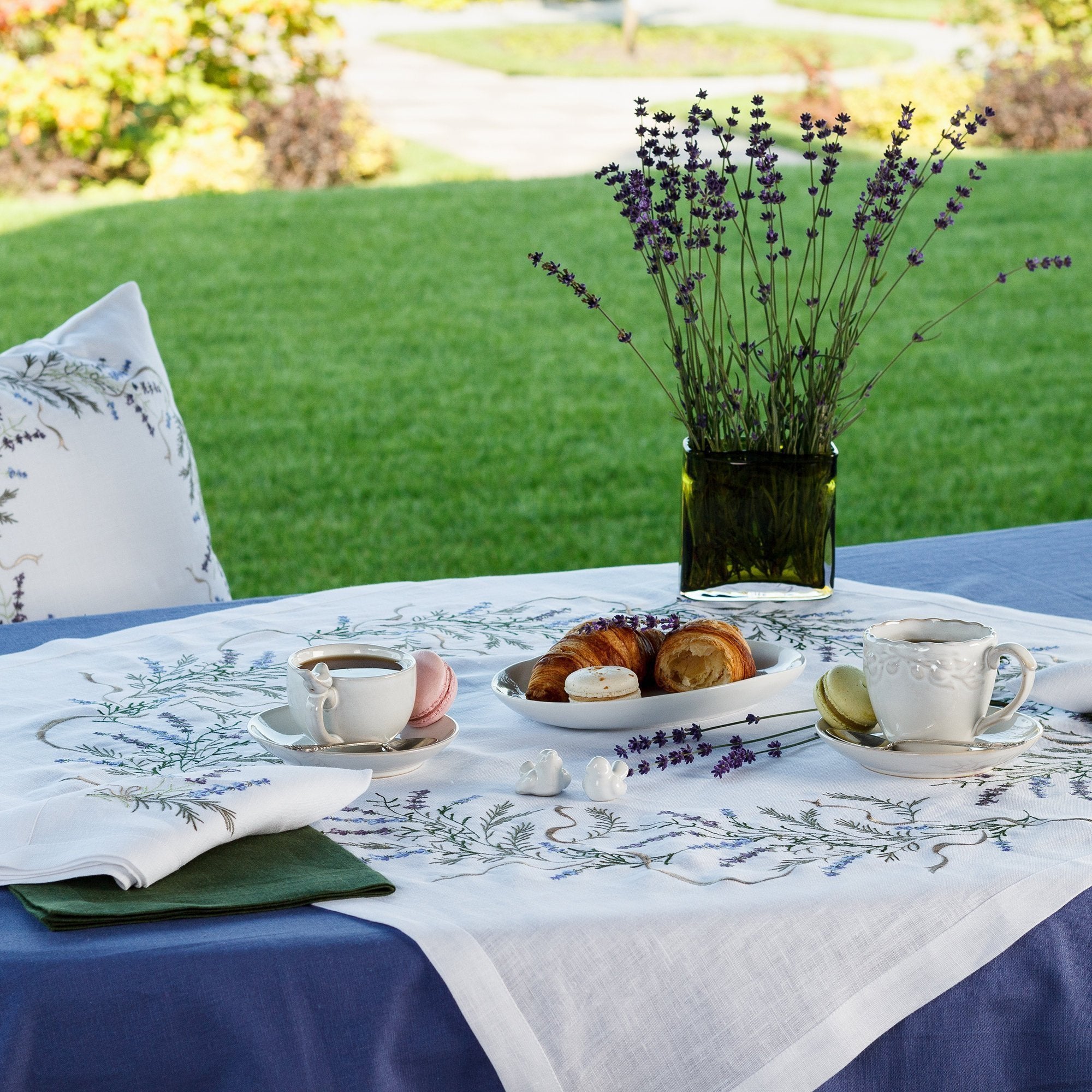 Lavender 90x90 cm Ukrainian Embroidered Tablecloth