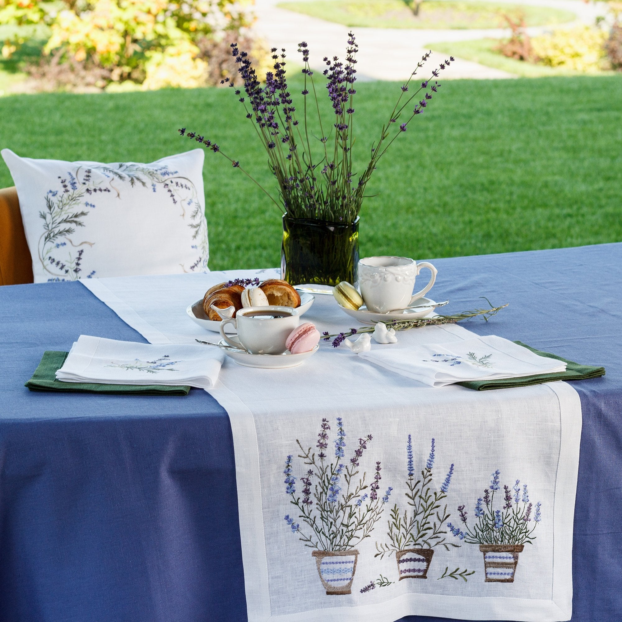 "Lavender" 90x40 CM Embroidered Ukrainian Tablecloth - Perfect for Easter and Mother’s Day