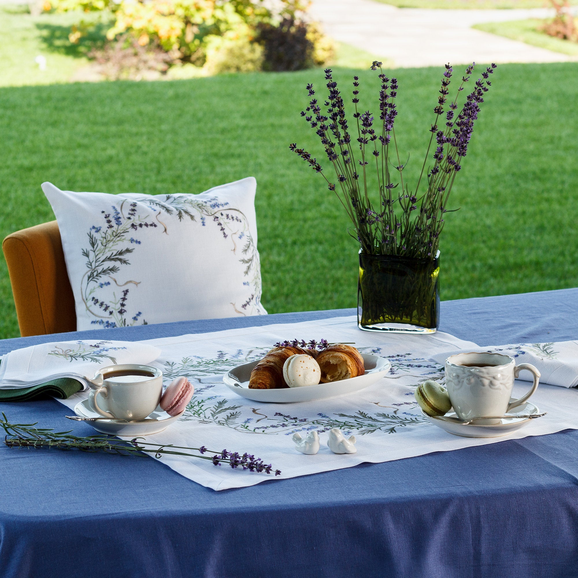 "Lavender" 90x90 CM Ukrainian Embroidered Tablecloth