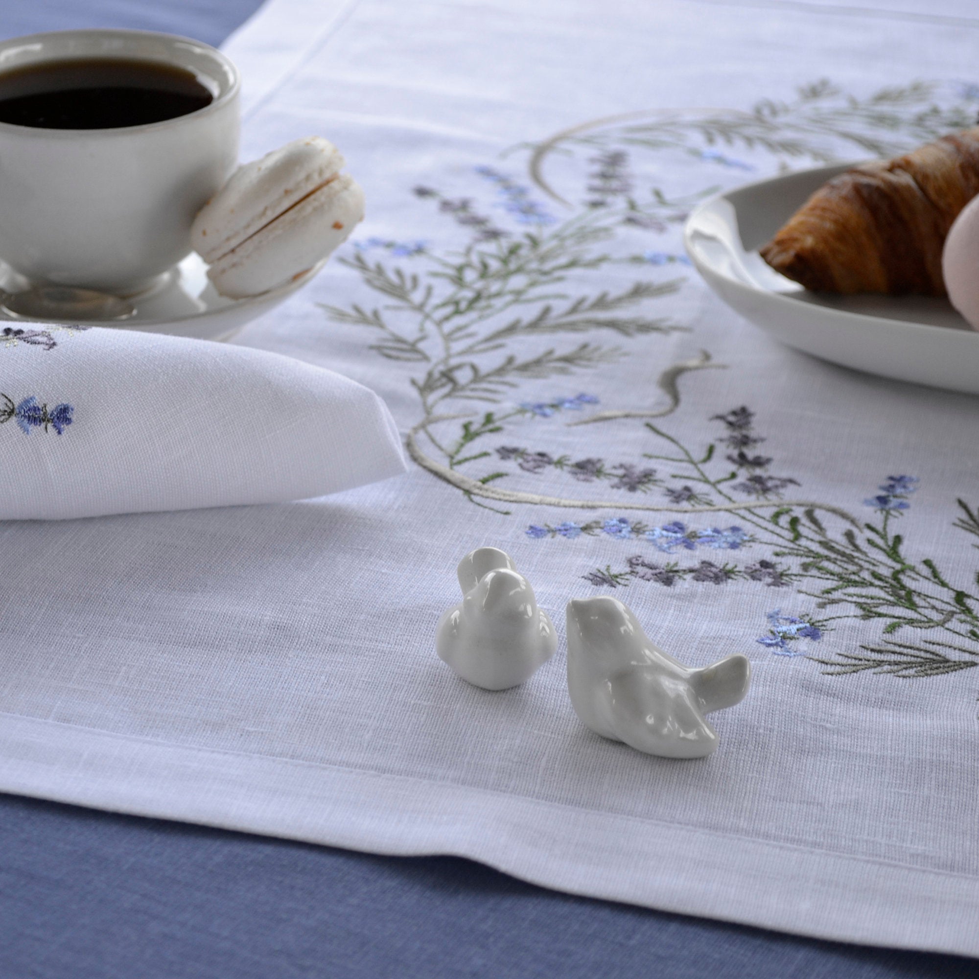 "Lavender" 90x90 CM Ukrainian Embroidered Tablecloth