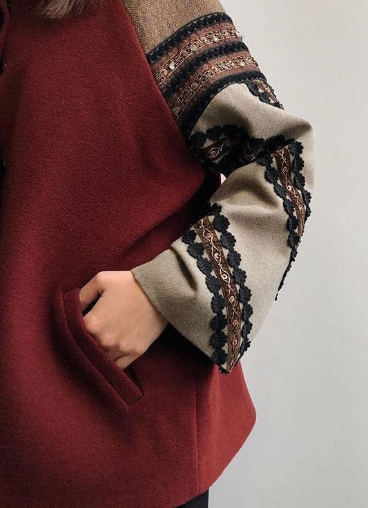 Ukrainian Vyshyvanka Coat - Embroidered Folk Cardigan