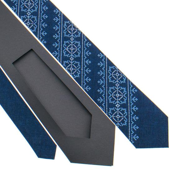 Ukrainian Embroidered Tie for Men - Classic Style