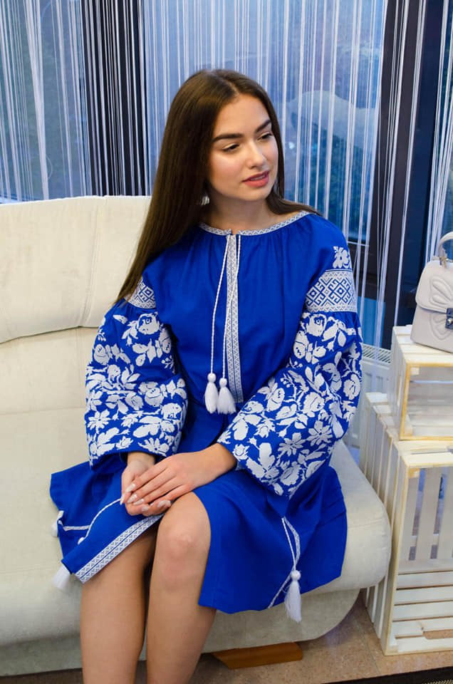 Ukrainian Vyshyvanka Boho Dress for Women