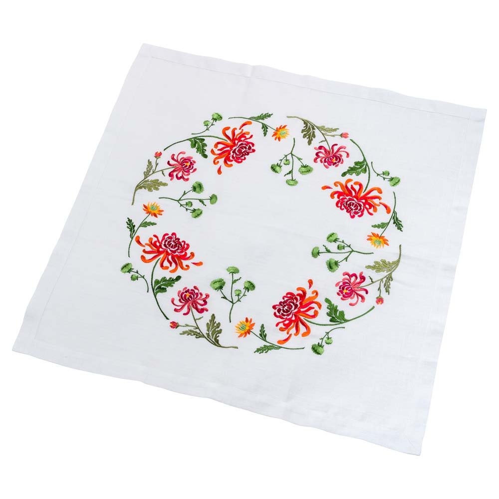 Ukrainian Embroidered Tablecloth 65x65 CM - Vyshyvan Design
