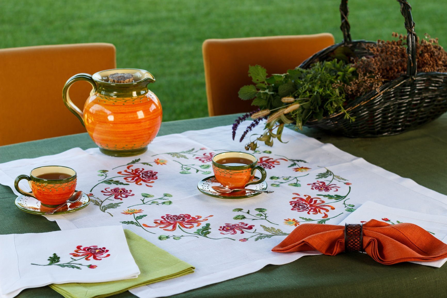 Ukrainian Embroidered Tablecloth 65x65 CM - Vyshyvan Design