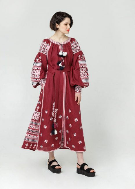 Ukrainian Vyshyvanka Boho Dress