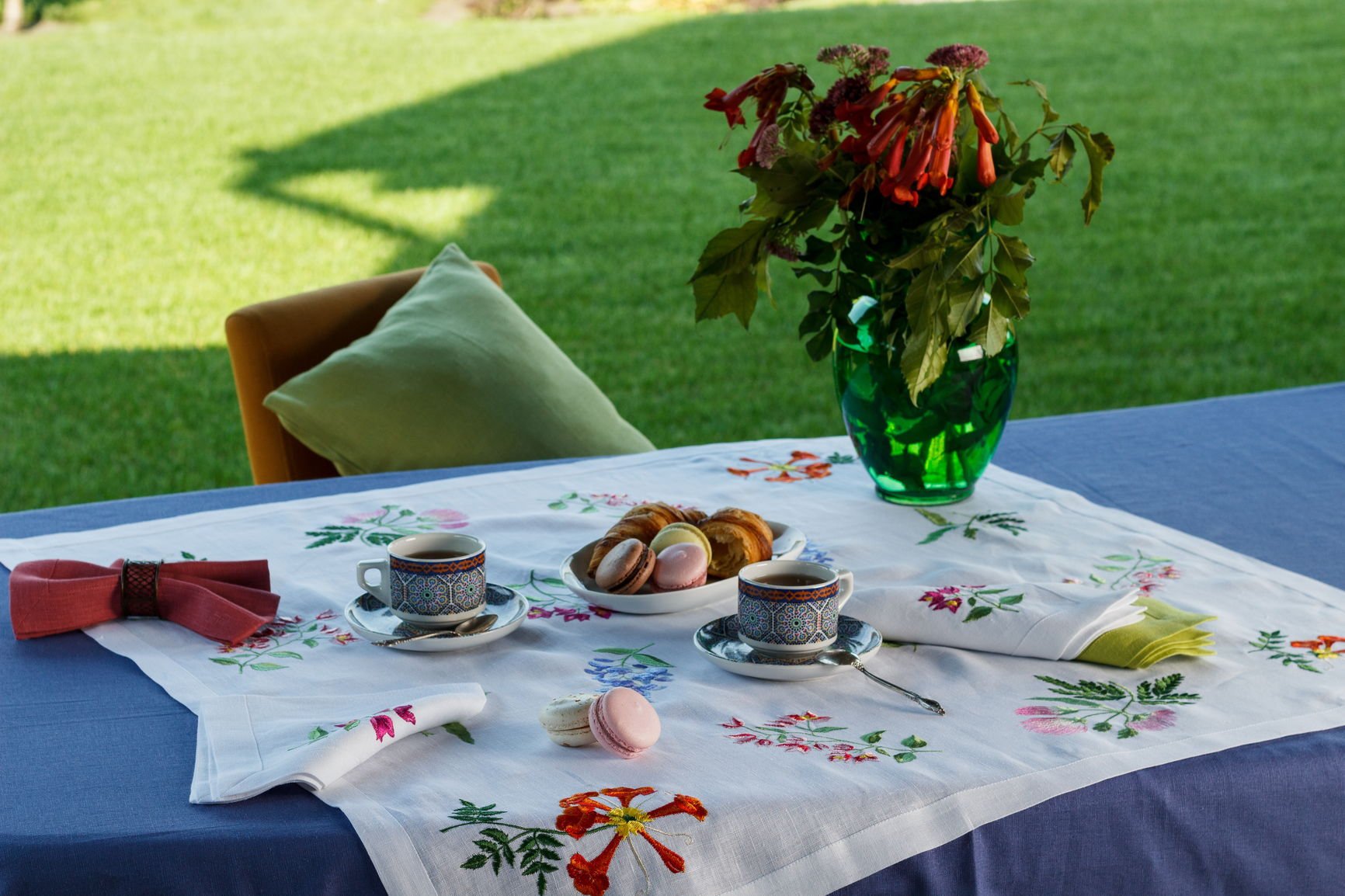 Ukrainian Embroidered Tablecloth 90x90 CM