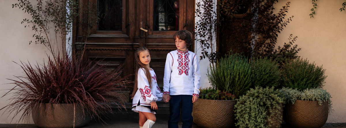Premium linen embroidered shirt for boys with authentic patterns by ND Ukraine