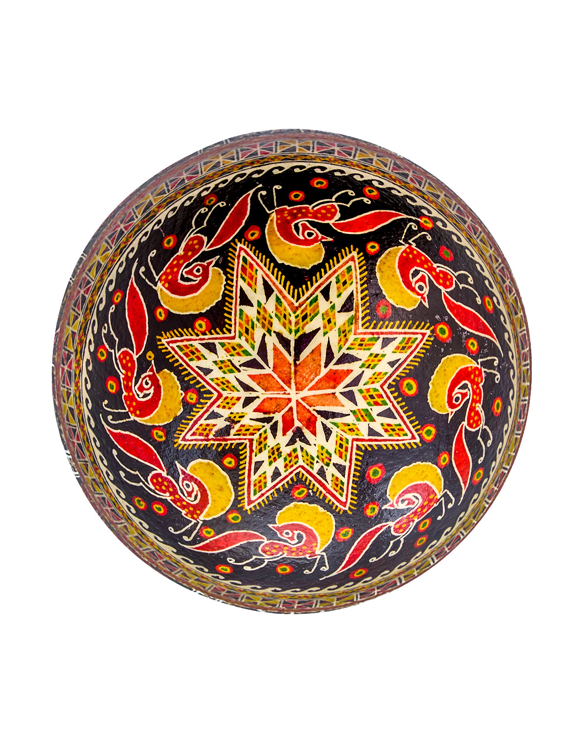 Ukrainian Hand-Painted Easter Ostrich Egg Pysanka