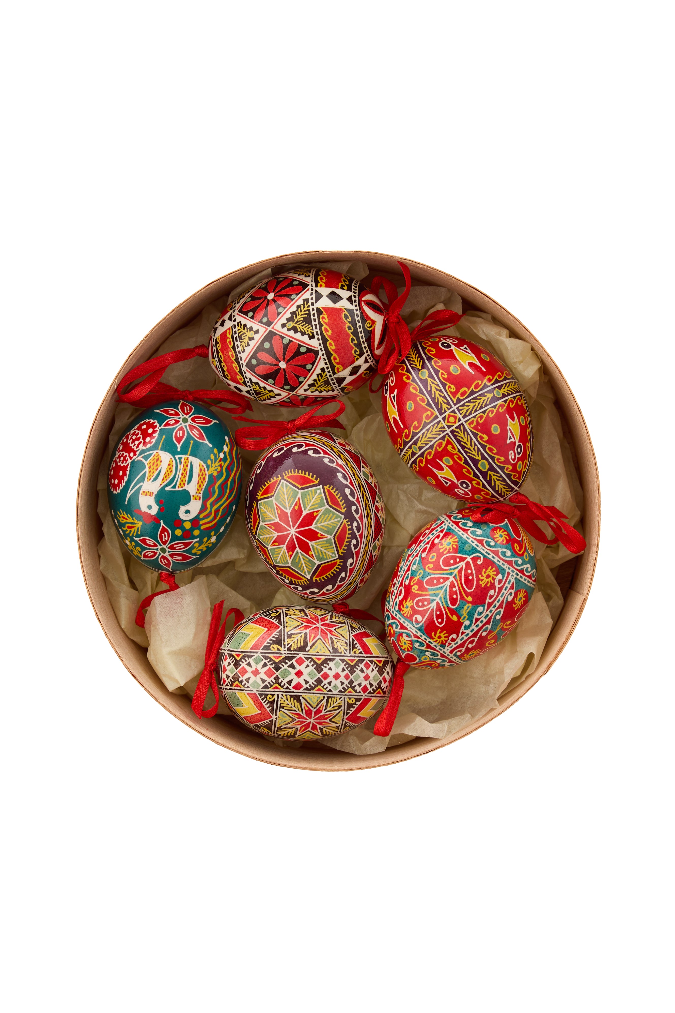 Ukrainian Pysanka Set 6 Handmade Real Chicken Eggs Easter