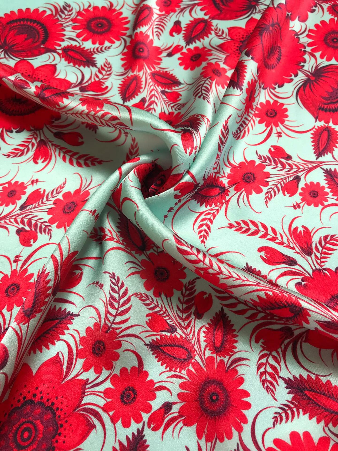 Bohemian 100% Silk Shawl - Ethnic Collection Hand-Painted Scarf