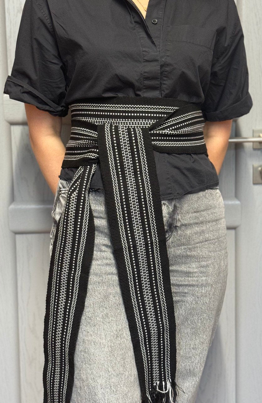 Black woven belt
