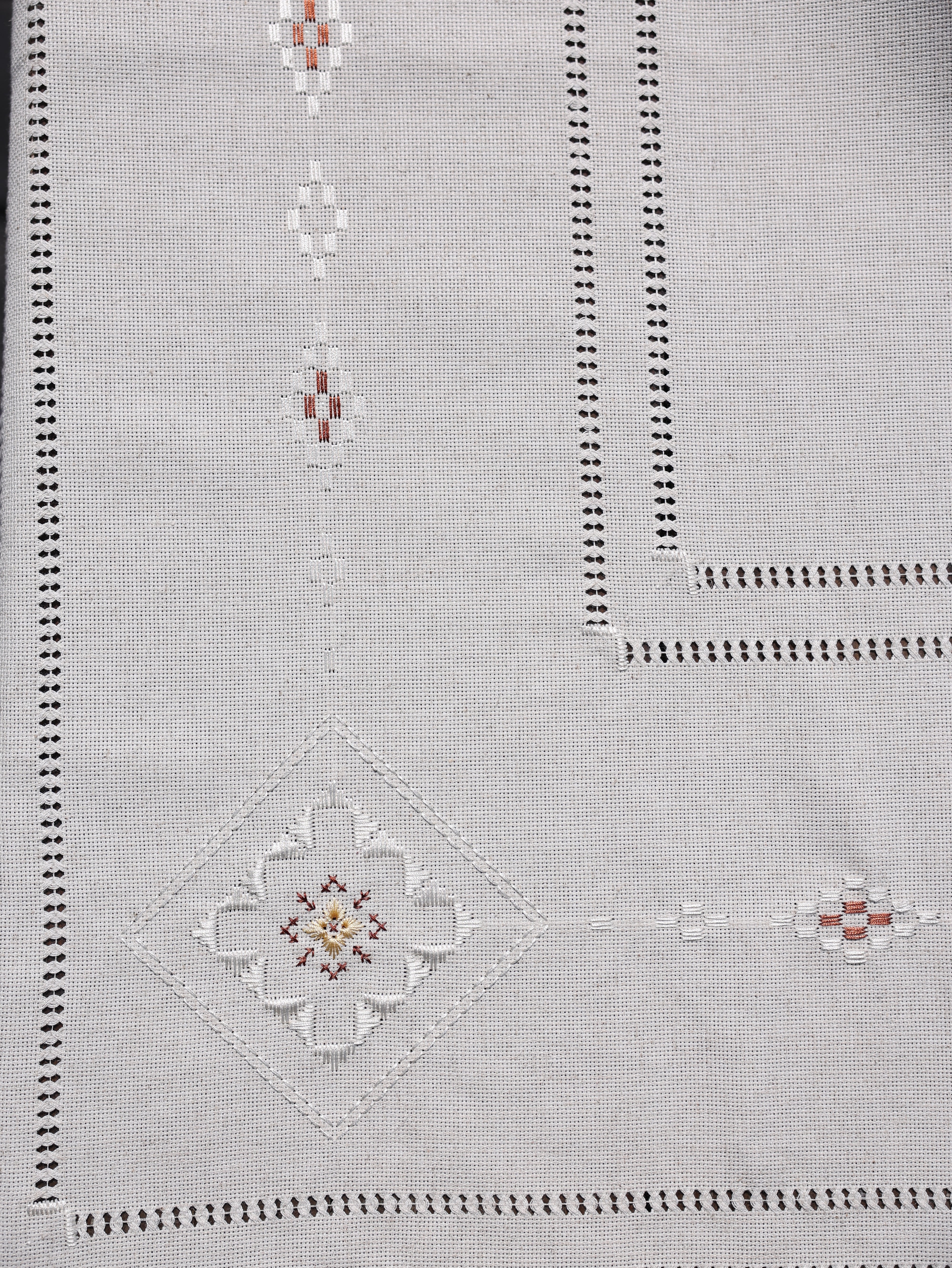 Set Handmade Tablecloth 220 * 150 СМ + 6 Napkins 30*30 CM. Coffee, Easter tablecloth, Traditional Tablecloth Ukrainian Embroidered