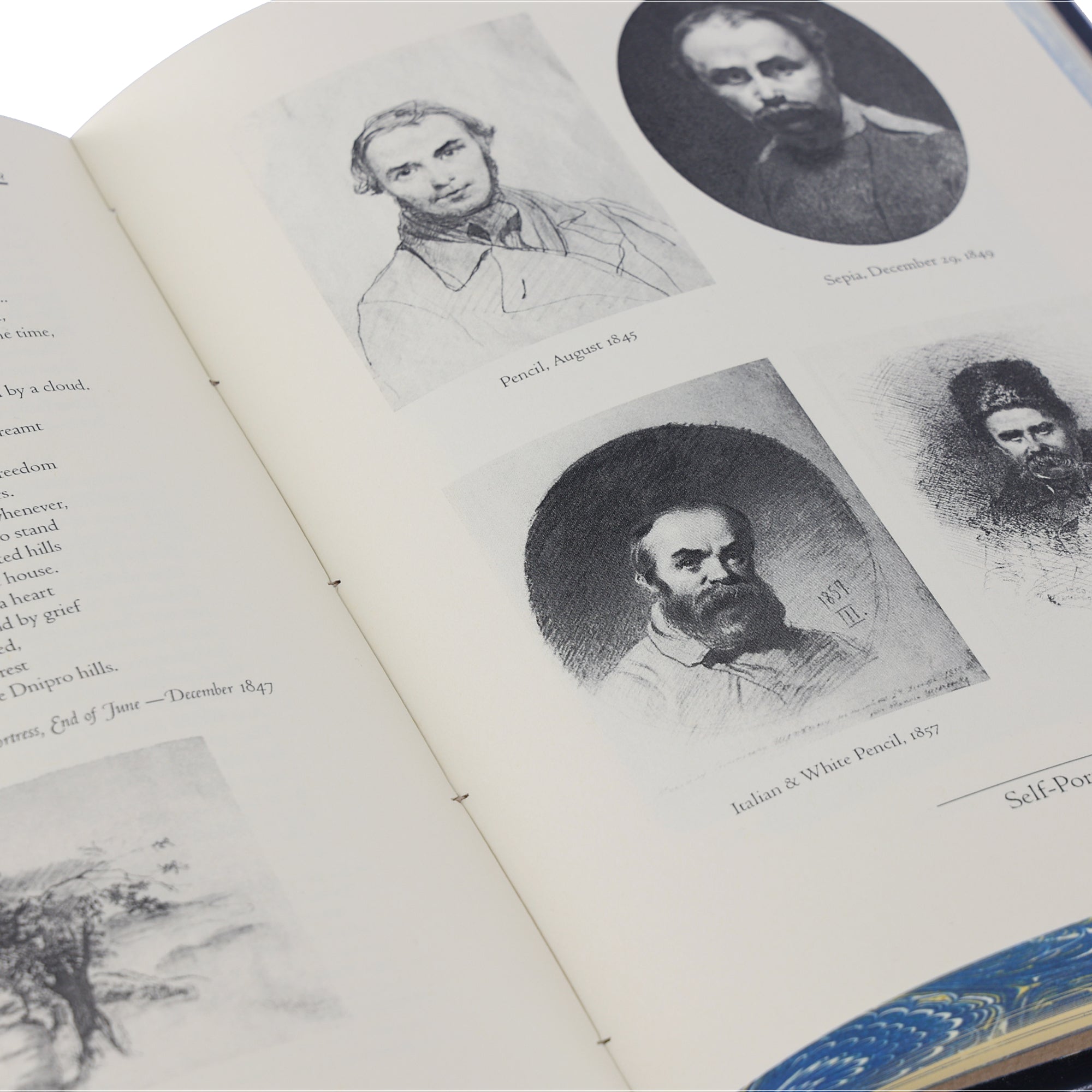 Book Kobzar by Taras Shevchenko - Handmade English Edition with Gilding and Silvering