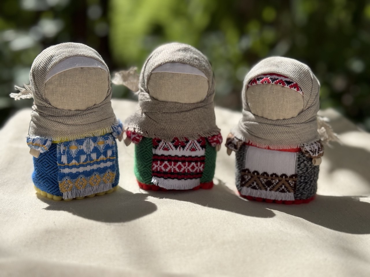 Traditional Ukrainian dolls in embroidered clothing