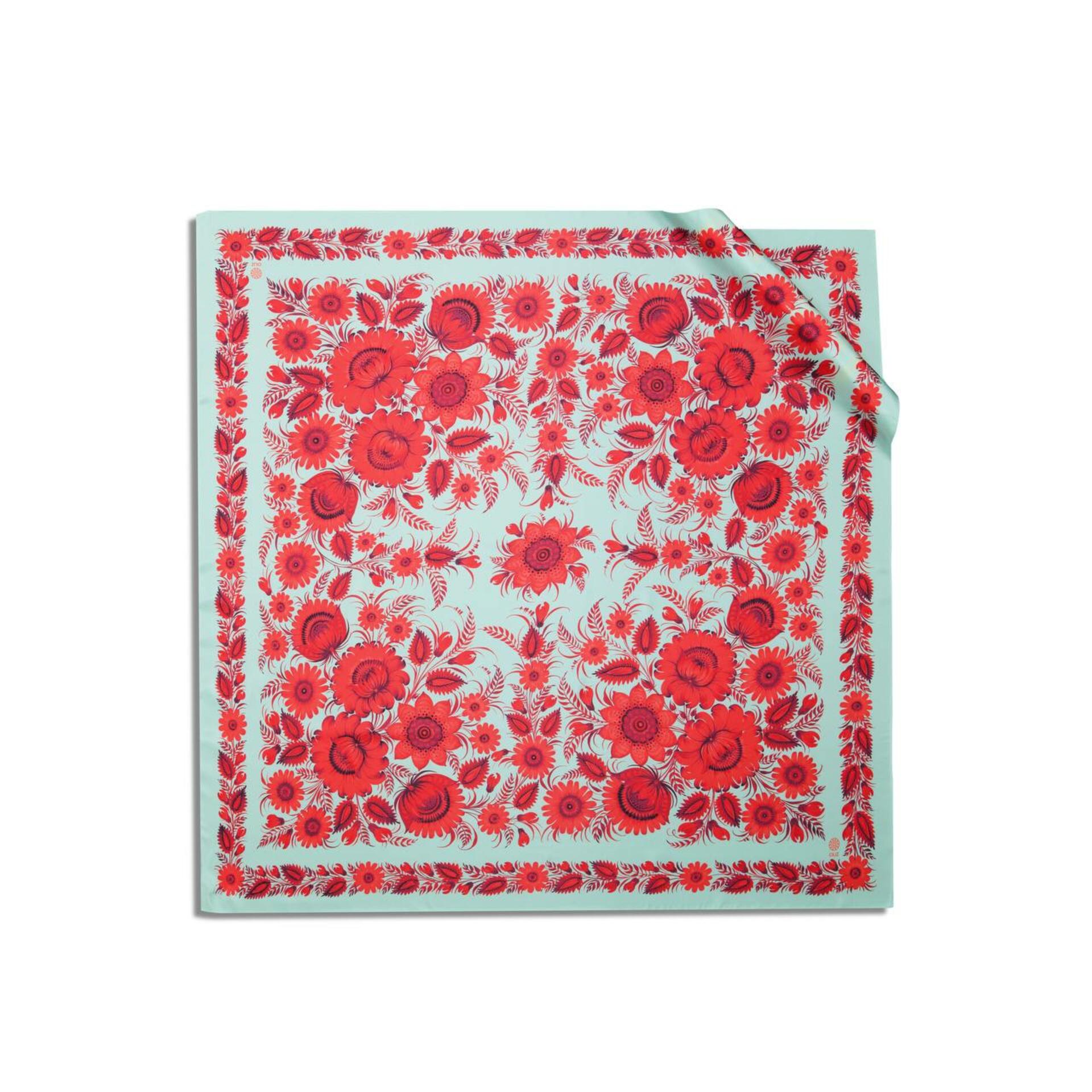 Bohemian 100% Silk Shawl - Ethnic Collection Hand-Painted Scarf