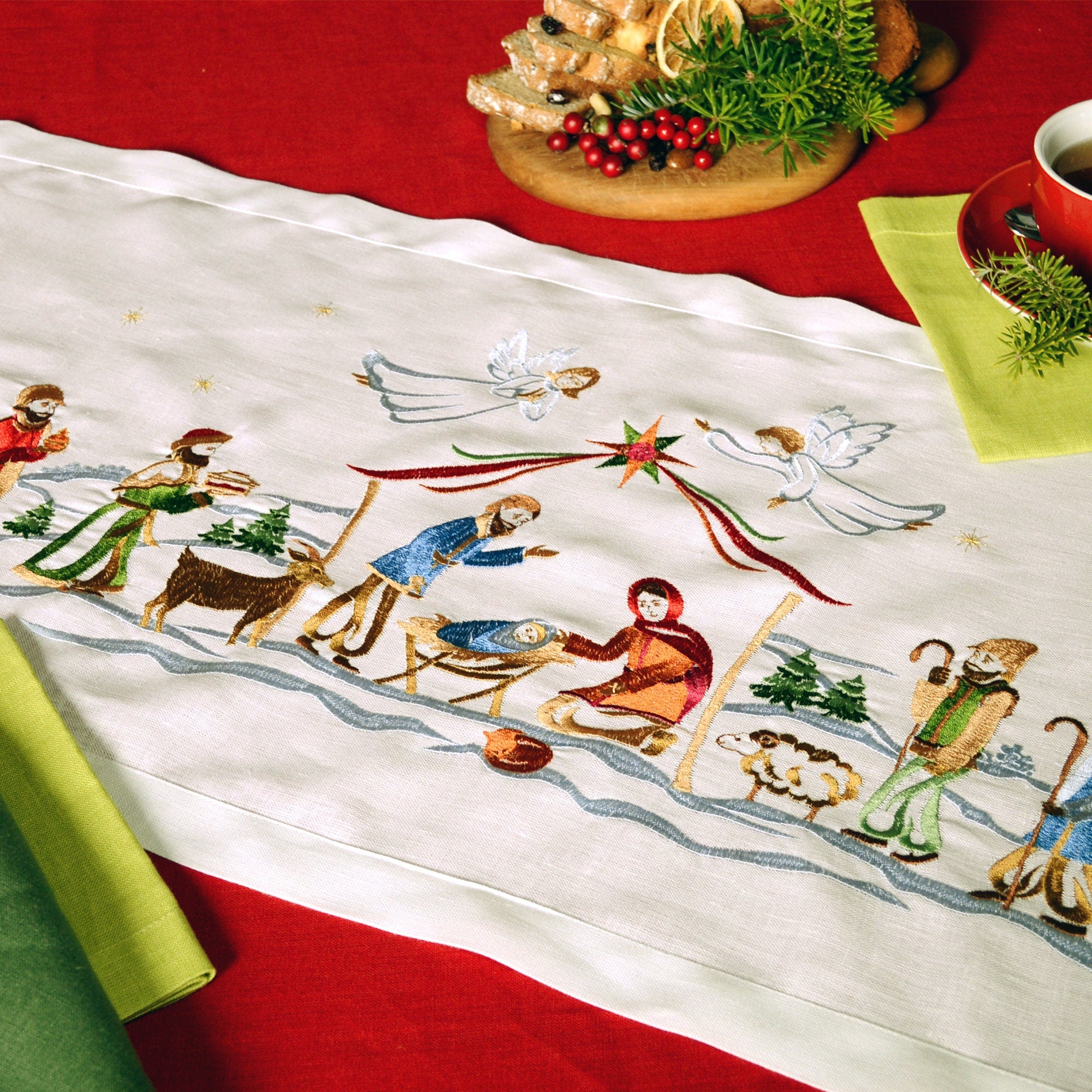 Tabletop "90*40СМ  Christmas, Embroidered,Ukrainian Tablecloth,linen Runner, Gift for Mother Gift for Her, Wife,Gift for Christmas