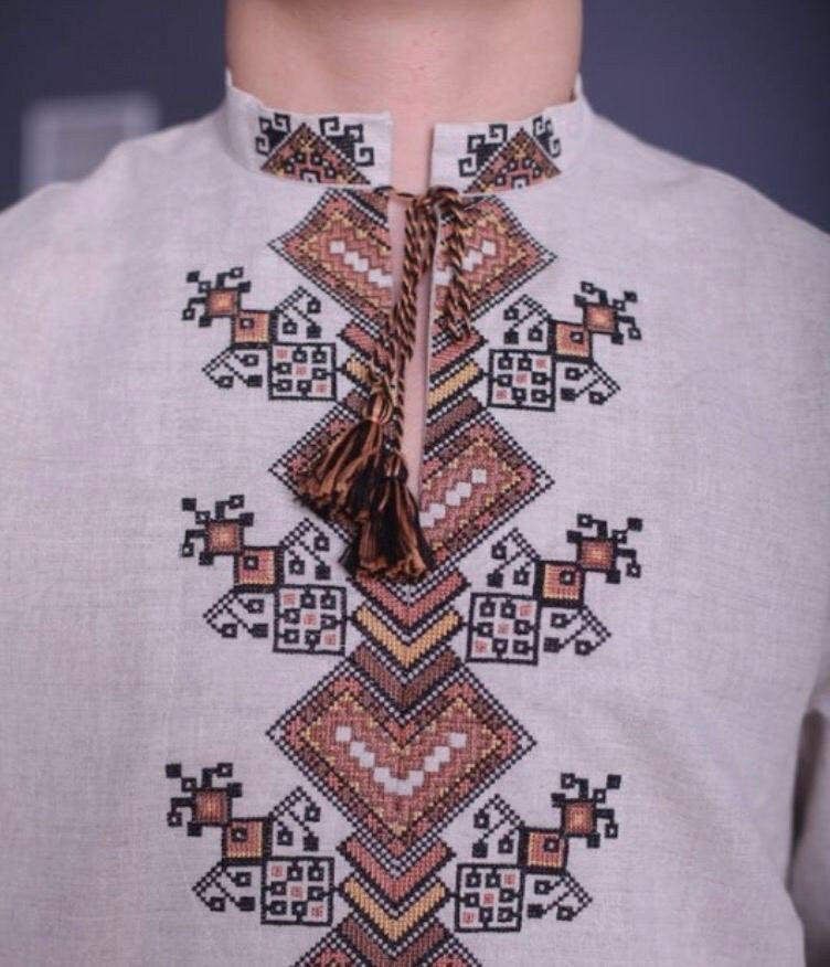 2025 Men's Embroidered Linen Vyshyvanka Shirt