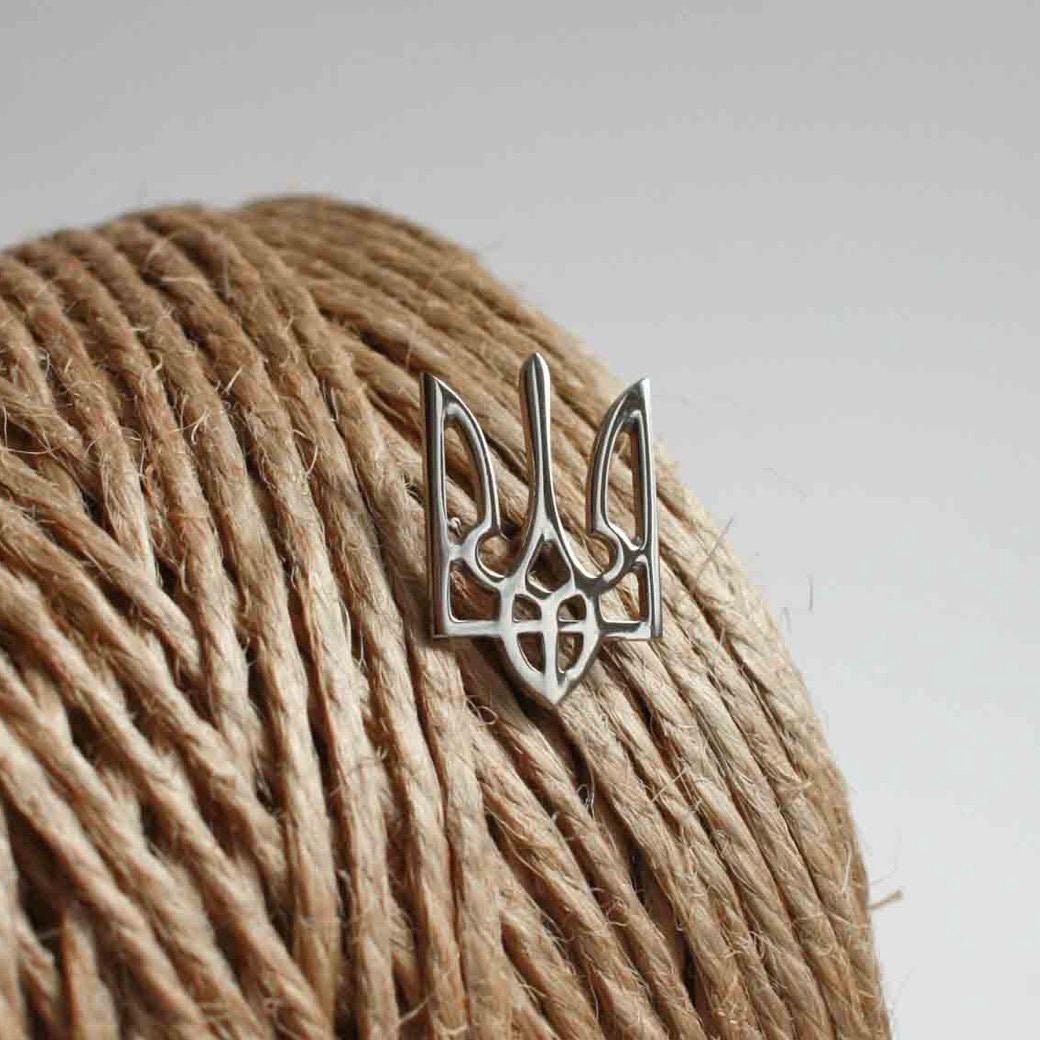 Trident Coat of arms of Ukraine badge Tryzub Trident, handmade badge, badge Coat of arms of Ukraine handmade badge made of nickel seller