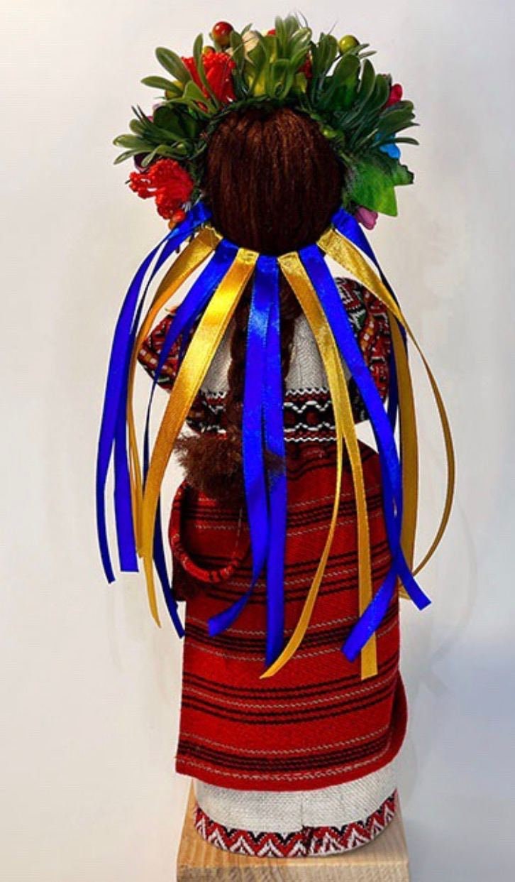 Motanka Doll "Invincible" - Handmade Wooden Stand Home Protector