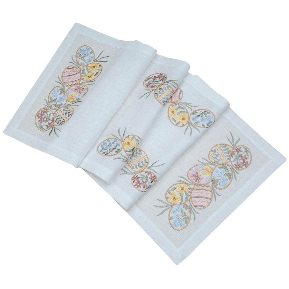 Ukrainian Embroidered Easter Table Runner with Napkins 136*40 CM