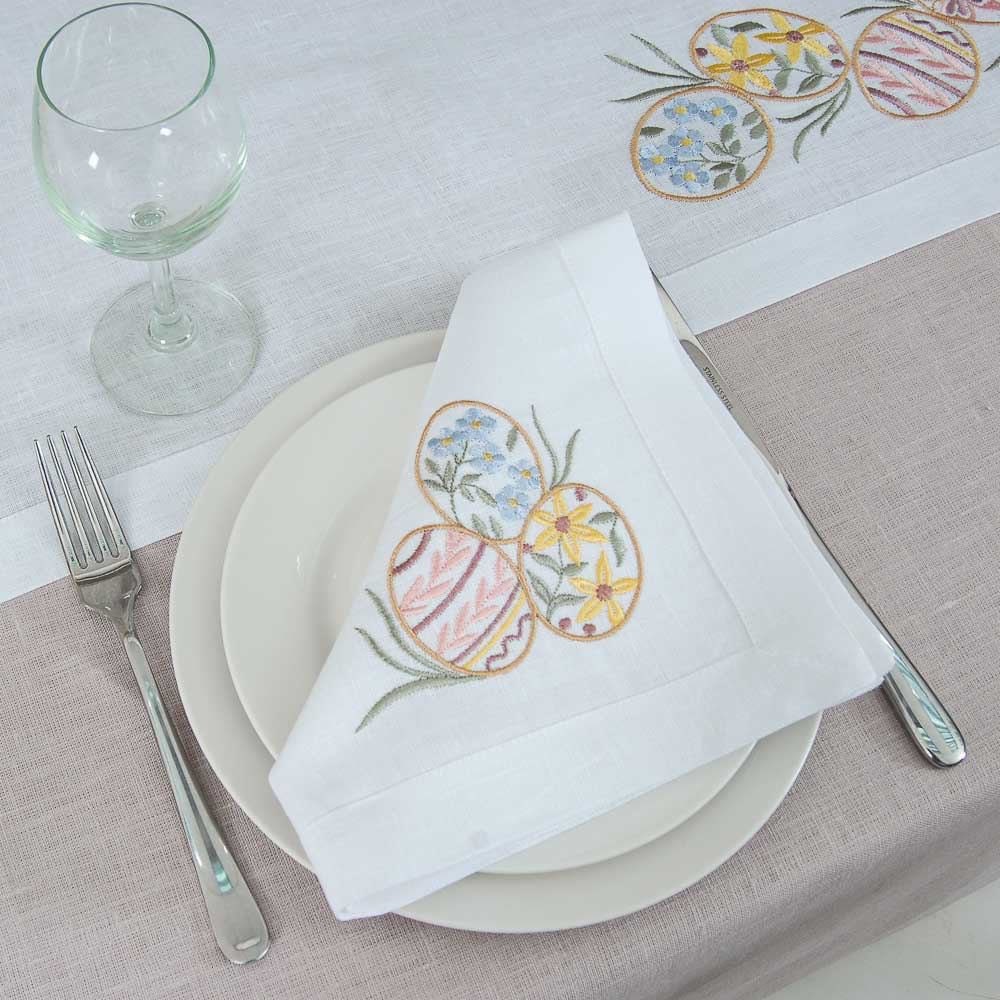Ukrainian Embroidered Easter Table Runner with Napkins 136*40 CM