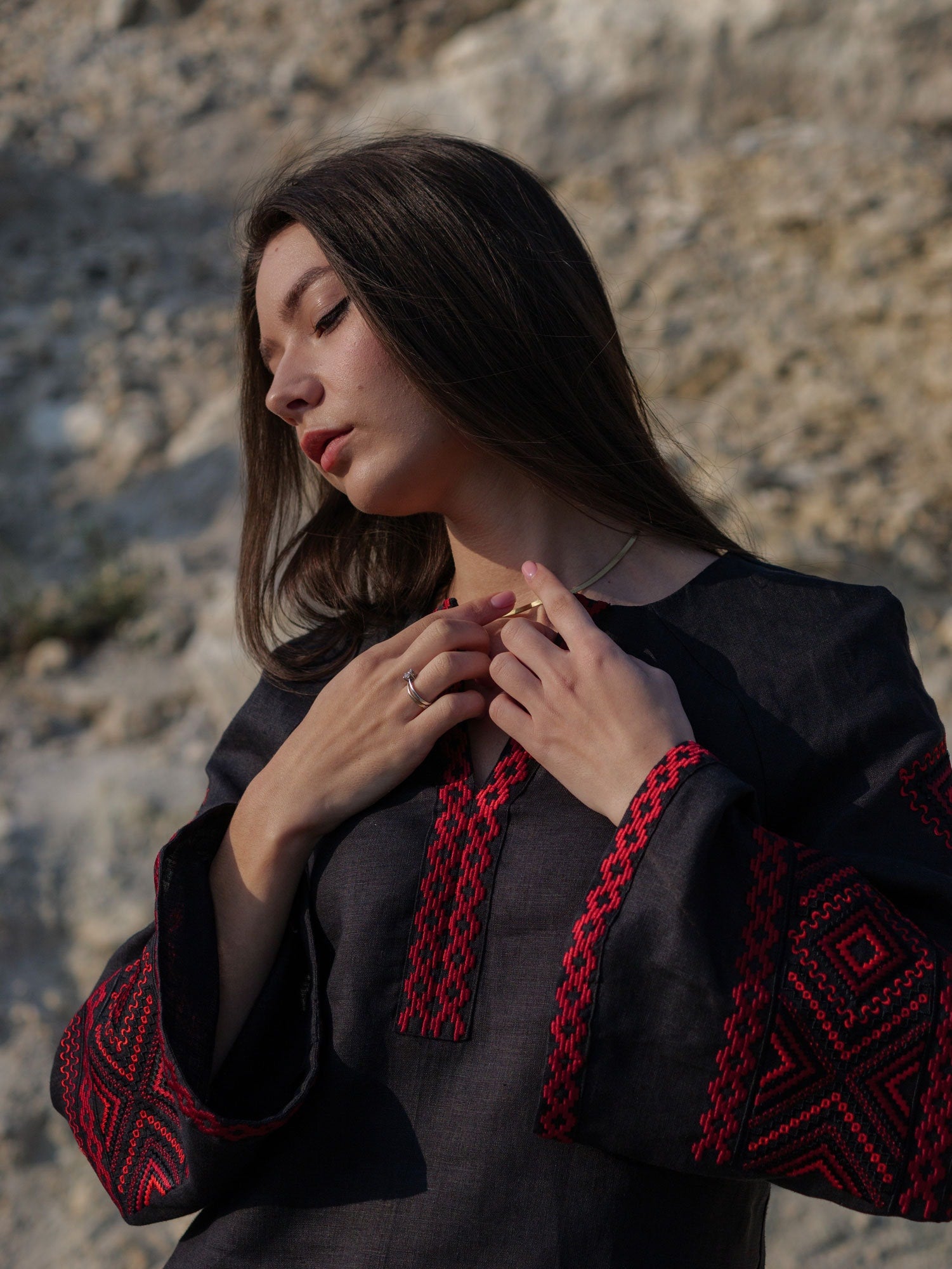 Black embroidered blouse Ukrainian vyshyvanka Ukrainian vyshyvanka ethnic shirt boho chic peasant,Gift for Her, Easter