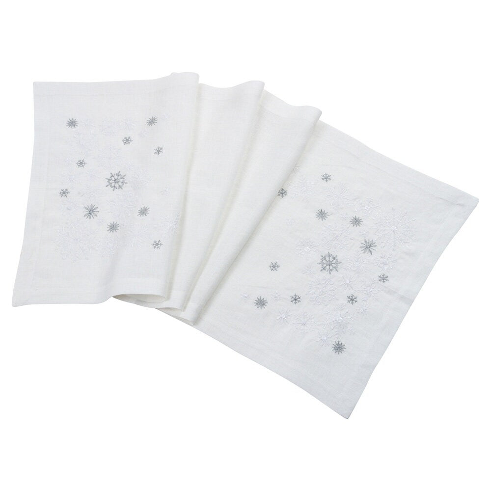 Mothers Day White Snowflake Tabletop 136x40cm Embroidered Ukrainian Tablecloth and Runner