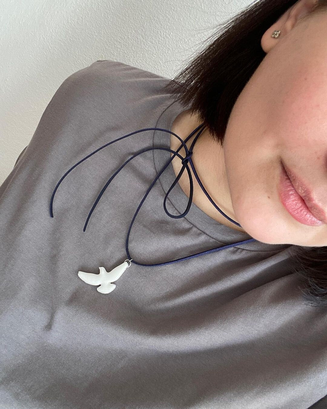 Handmade Bird Necklace | Ukrainian Artisan Jewelry with Clay Bird